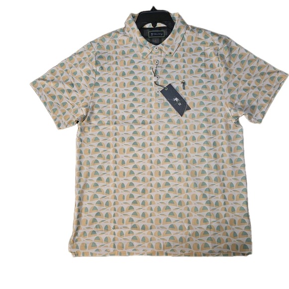 NWT WILLIAM MURRAY Men's BUILDING BRIDGES Poly Spandex Golf Shirt Size Large - Picture 3 of 6